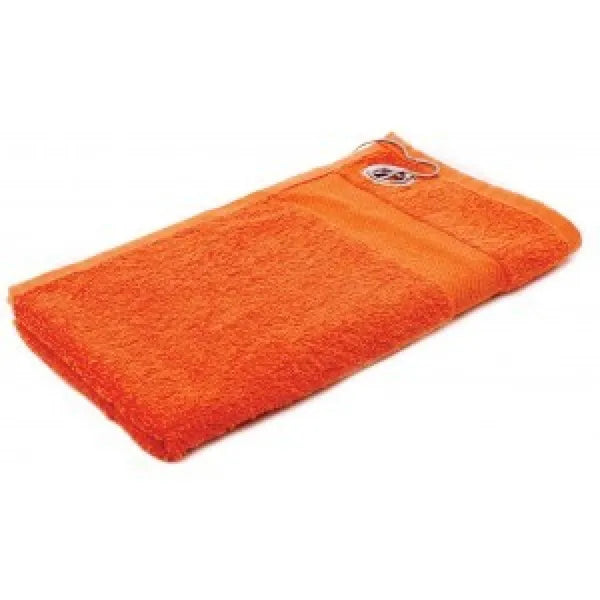 golfhanddoek met clip 55x30 450g katoen oranje 219165