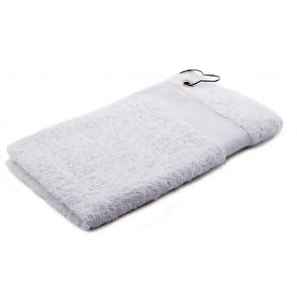 golfhanddoek met clip 55x30 450g katoen wit 219165