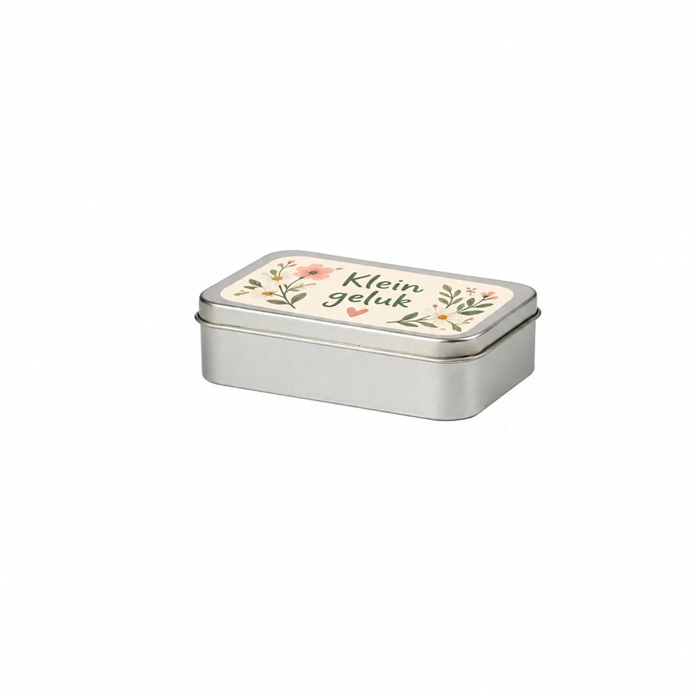 Pillendoosje met schuifdeksel, Zilver - MET PRINT 21PL402