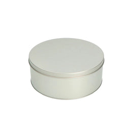 Rond koekblik met deksel, Zilver - 21PL417