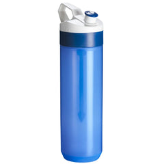 Fuse Bio Lifestyle Bottle Transparant – Duurzame Bidon met Fruitinfuser - Blauw-Wit