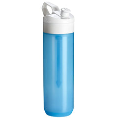 Fuse Bio Lifestyle Bottle Transparant – Duurzame Bidon met Fruitinfuser - Lichtblauw-Wit