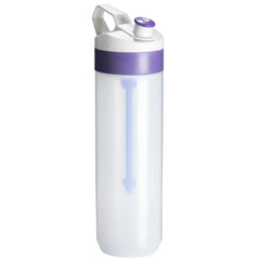 Fuse Bio Lifestyle Bottle Transparant – Duurzame Bidon met Fruitinfuser - Lila