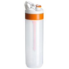Fuse Bio Lifestyle Bottle Transparant – Duurzame Bidon met Fruitinfuser - Oranje