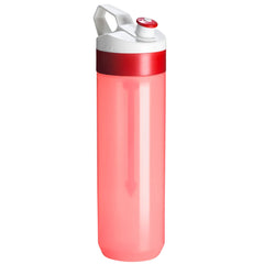 Fuse Bio Lifestyle Bottle Transparant – Duurzame Bidon met Fruitinfuser - Rood-Wit