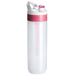Fuse Bio Lifestyle Bottle Transparant – Duurzame Bidon met Fruitinfuser - Roze