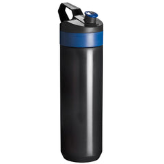 Fuse Bio Lifestyle Bottle Zwart – Stijlvolle Bio-Based Bidon met Fruitinfuser - Blauw