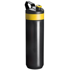 Fuse Bio Lifestyle Bottle Zwart – Stijlvolle Bio-Based Bidon met Fruitinfuser - Geel