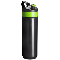 Fuse Bio Lifestyle Bottle Zwart – Stijlvolle Bio-Based Bidon met Fruitinfuser - Lime Groen
