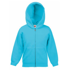 Kindervest met Capuchon van Fruit of the Loom - Azuurblauw