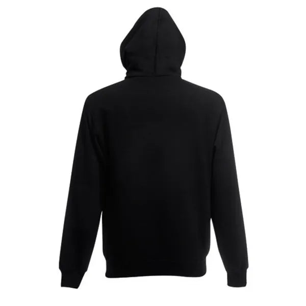 hoodie sweat jacket classic fruit of the loom zwart achterzijde 2401nk