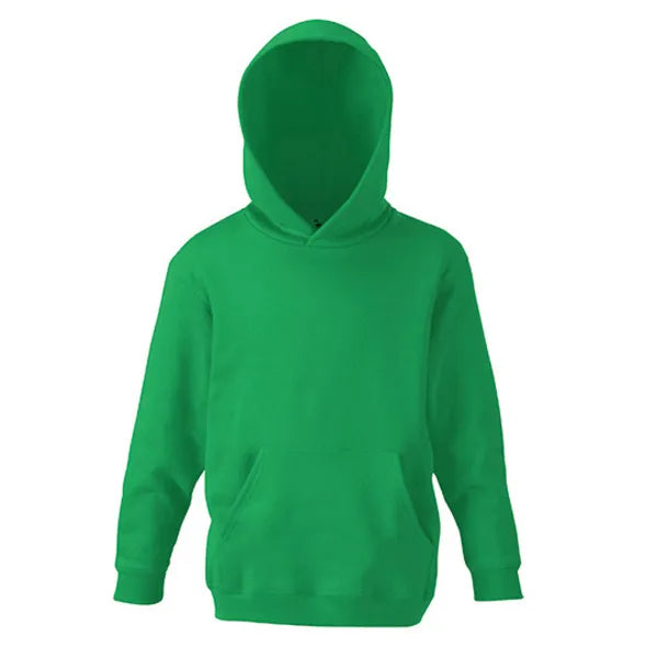 hoodie sweat classic fruit of the loom appel groen  voorzijde 2421nk