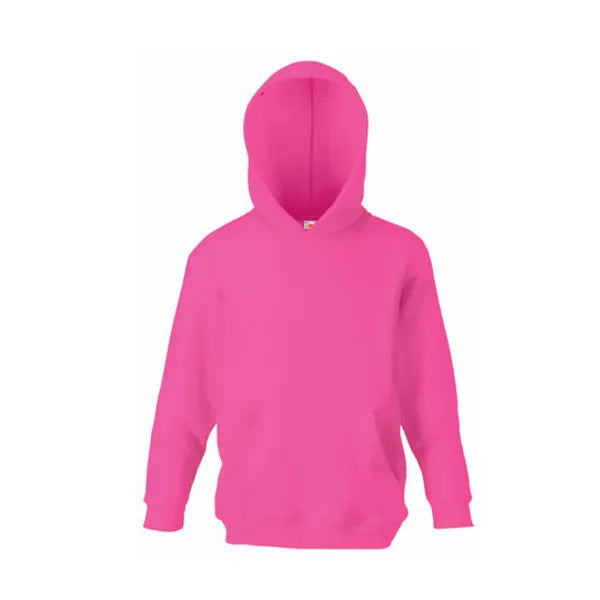 hoodie sweat classic fruit of the loom fuchsia  voorzijde 2421nk
