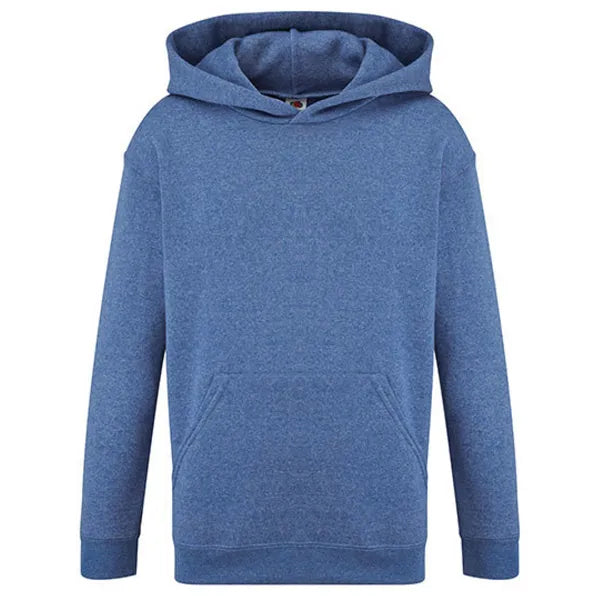 hoodie sweat classic fruit of the loom heather royal voorzijde 2421nk