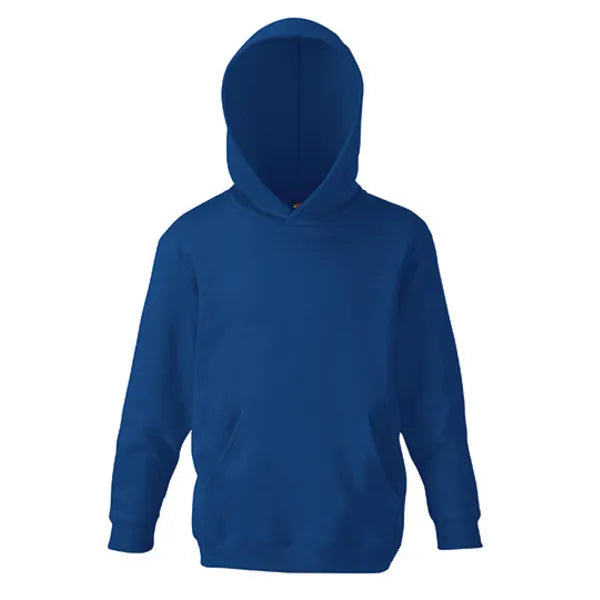hoodie sweat classic fruit of the loom kobalt blauw voorzijde 2421nk