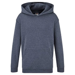 Kinderhoodie van Fruit of the Loom Melange Blauw