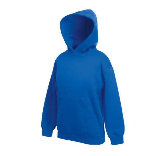 hoodie sweat classic fruit of the loom royal blue voorzijde 2421nk