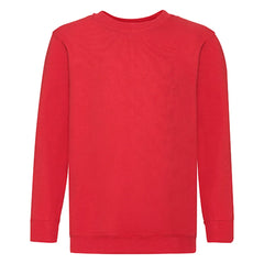 Set-In Classic Sweater van Fruit of the Loom - Rood