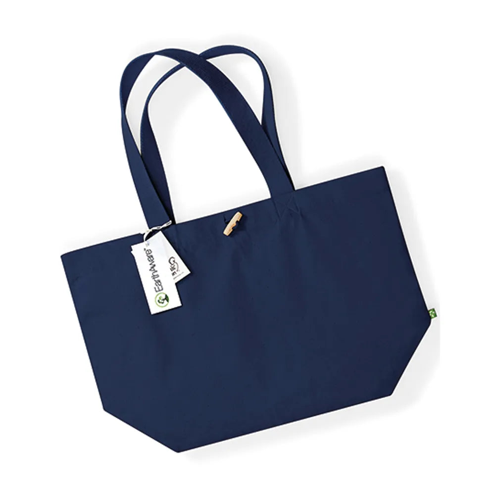 shopper strandtas biologisch katoen navy 24850