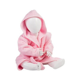 badjas met capuchon bedrukken roze 24AR022