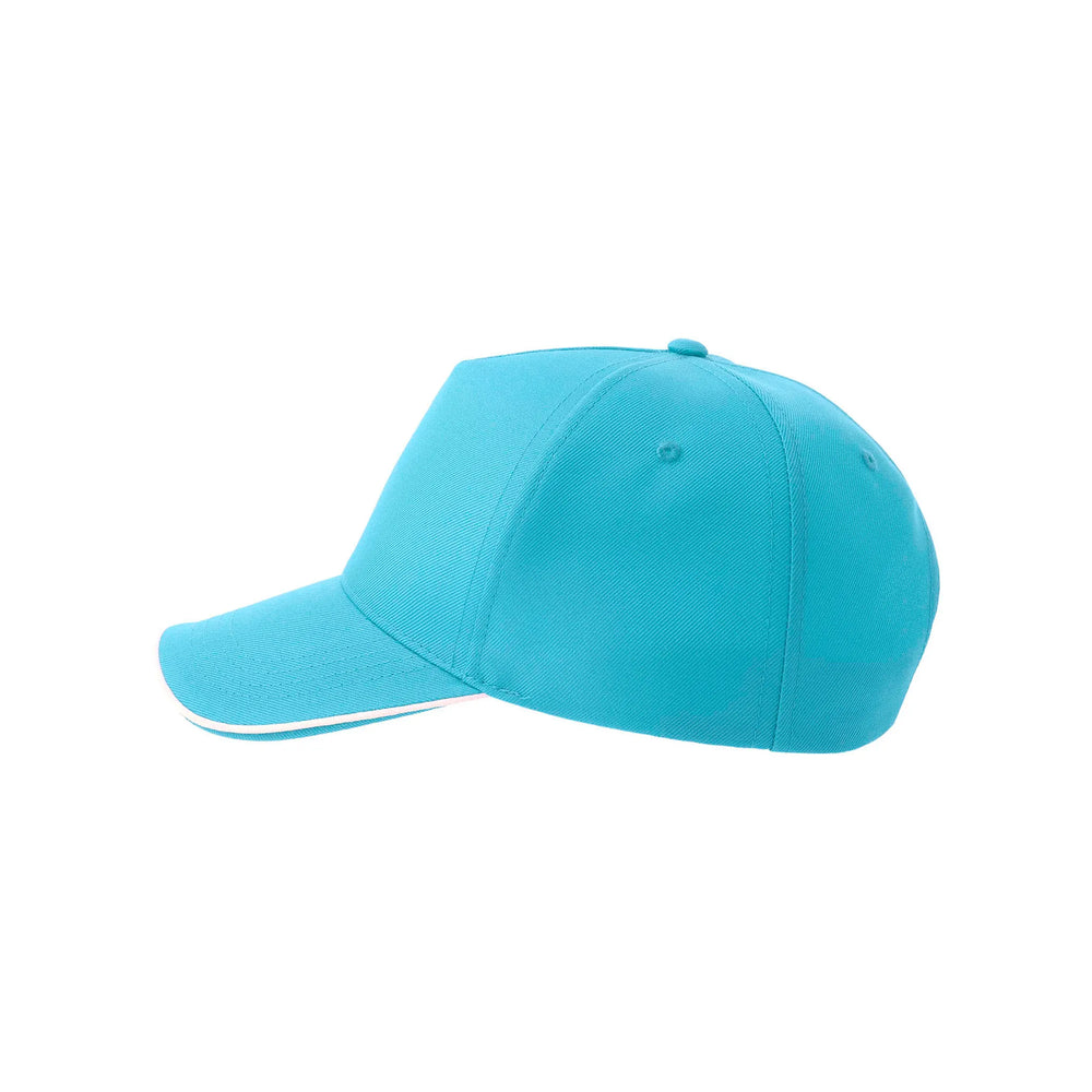 recy five piping cap light blue white zijkant 24AT129