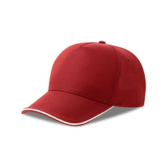 Recy Five Piping Cap van gerecycled polyester - Bordeaux