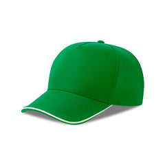 Recy Five Piping Cap van gerecycled polyester - Groen