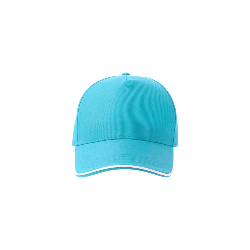 Recy Five Piping Cap van gerecycled polyester - Lichtblauw