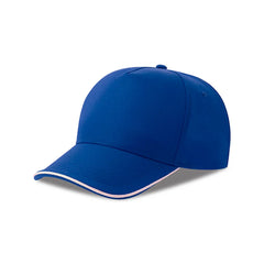 Recy Five Piping Cap van gerecycled polyester - Blauw