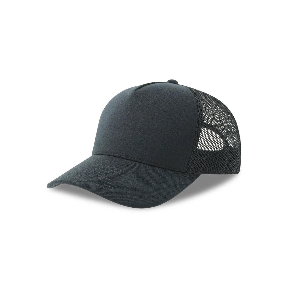 Gerecyclede mesh cap met snapback sluiting - Zwart