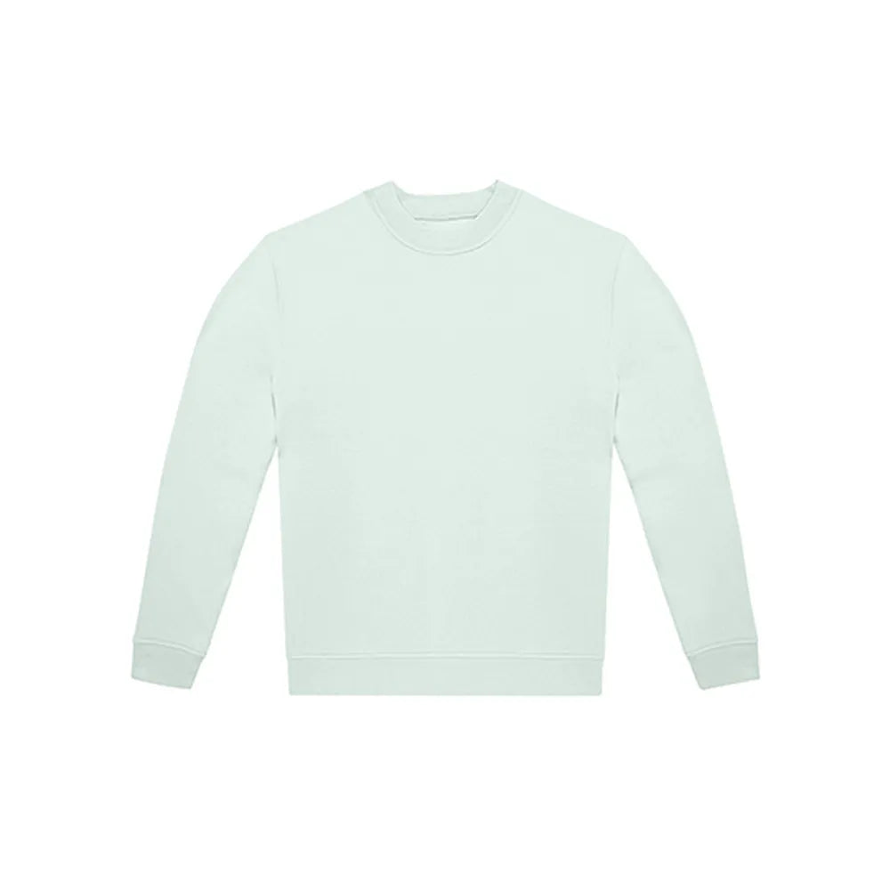 sweater met 100 katoenen voorkant en gerecycled polyester mint 24BCWG004