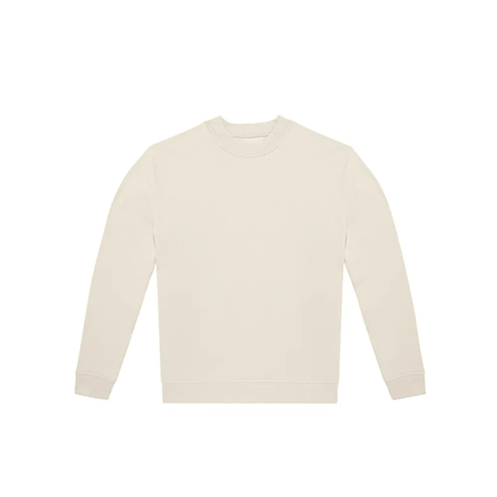 sweater met 100 katoenen voorkant en gerecycled polyester offwhite 24BCWG004