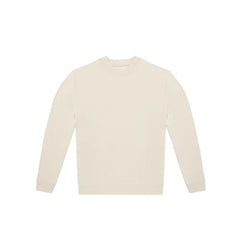 Sweater met 100% Katoenen Voorkant en Gerecycled Polyester - Offwhite