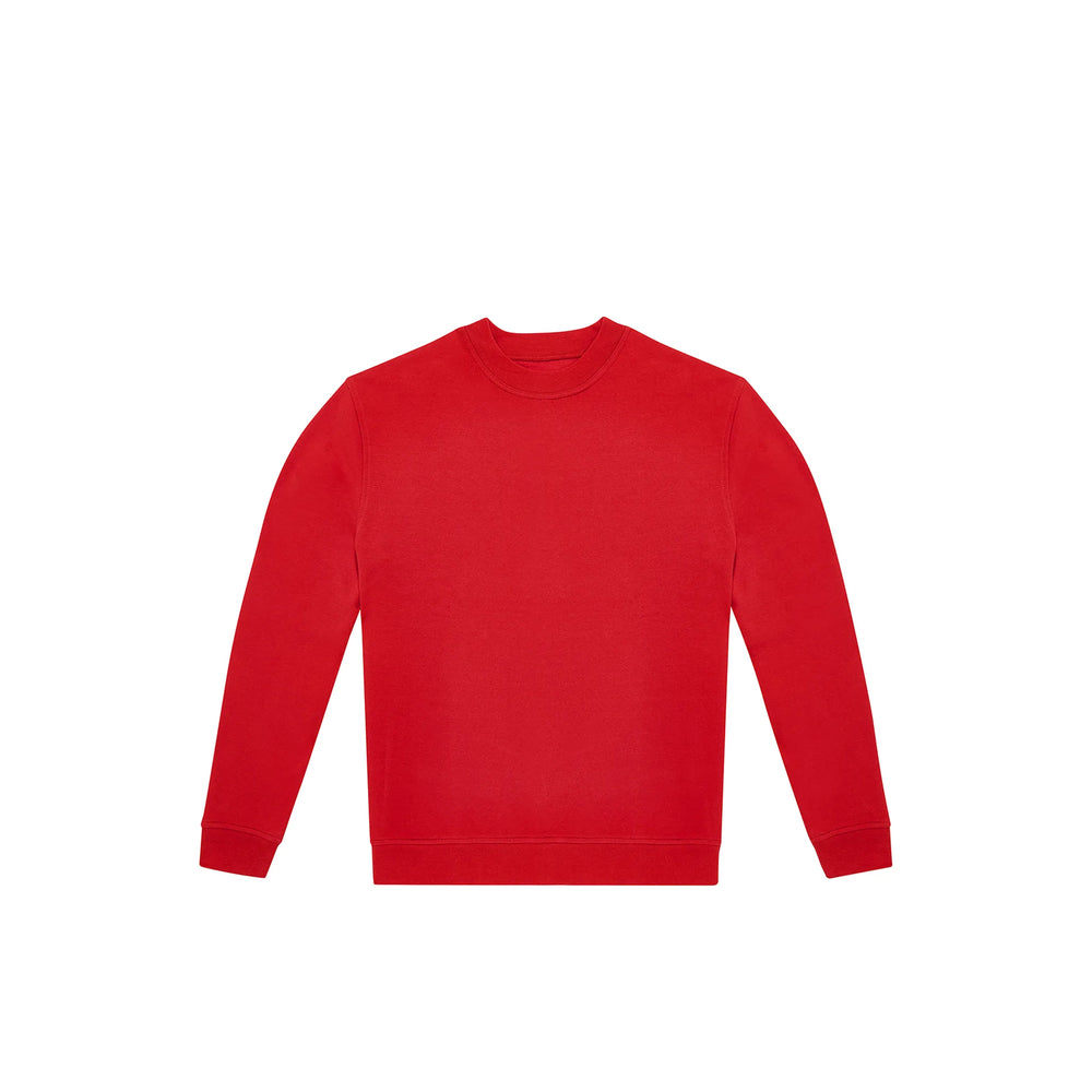 sweater met 100 katoenen voorkant en gerecycled polyester rood 24BCWG004