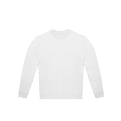 Sweater met 100% Katoenen Voorkant en Gerecycled Polyester - Wit