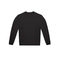 Sweater met 100% Katoenen Voorkant en Gerecycled Polyester - Zwart