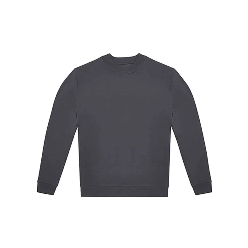 uniseks sweater van gerecycled polyester en ringgesponnen katoen antraciet 24BCWG007