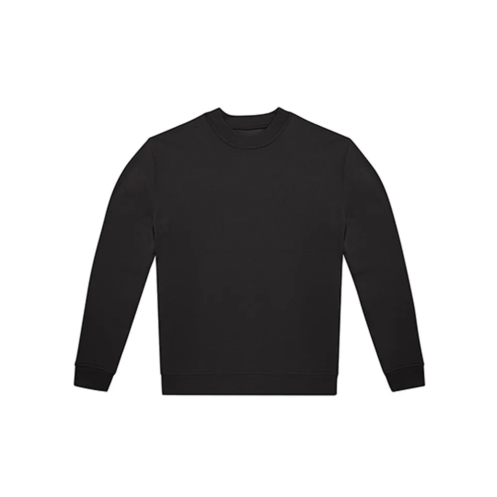 uniseks sweater van gerecycled polyester en ringgesponnen katoen zwart 24BCWG007