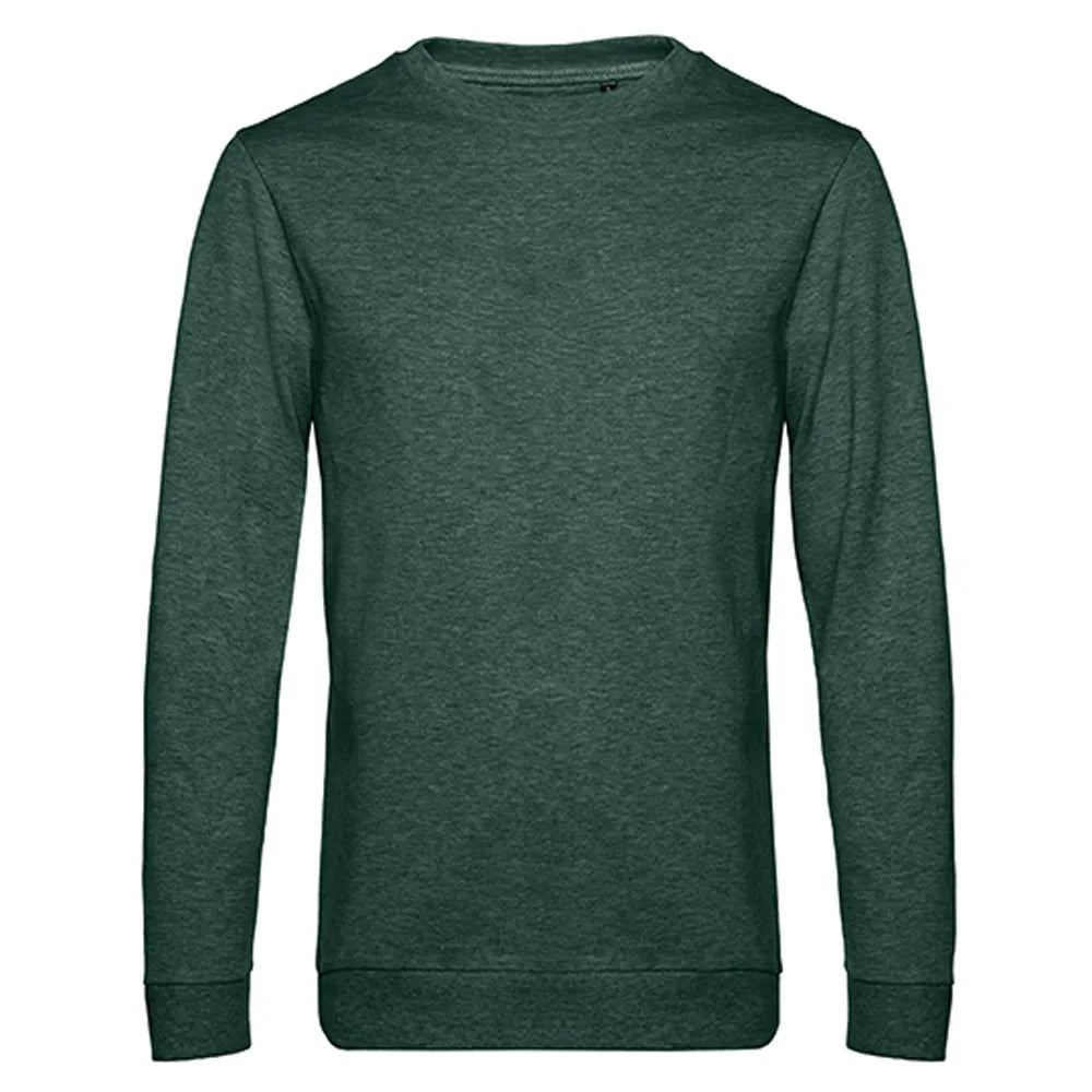 sweatshirt bc duurzaam katoen gerecycled polyester heather dark green 24BCWU01W