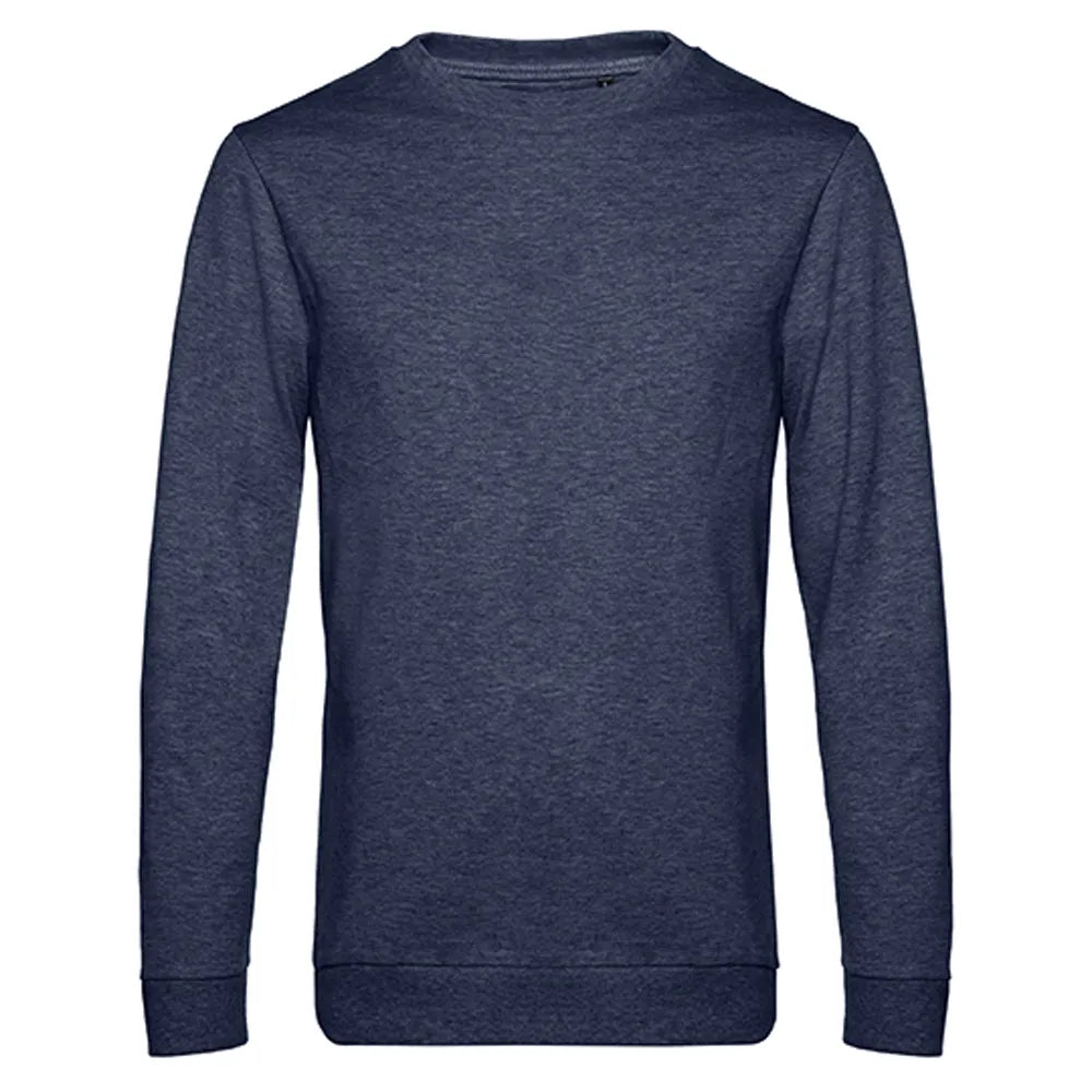 sweatshirt bc duurzaam katoen gerecycled polyester heather navy 24BCWU01W
