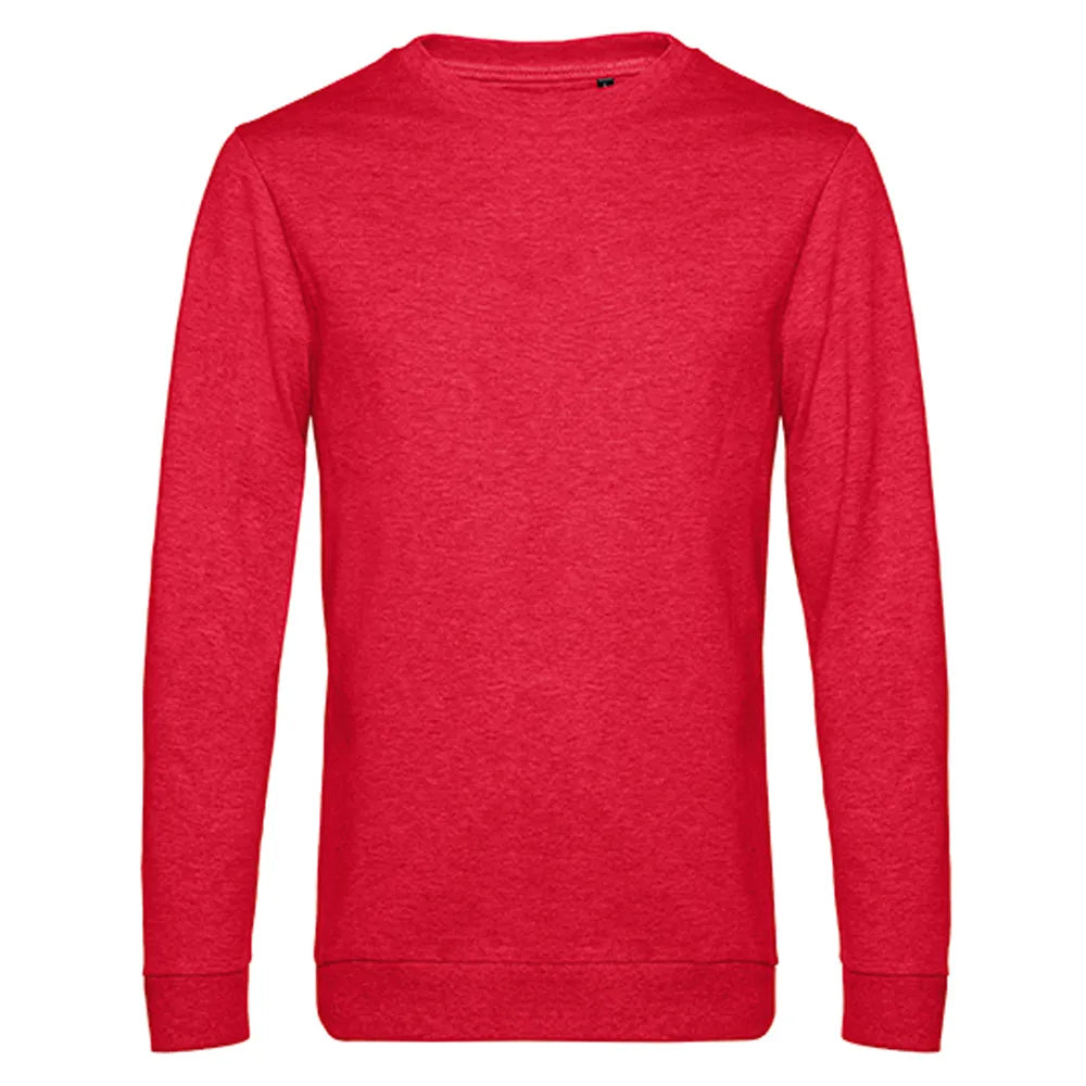 sweatshirt bc duurzaam katoen gerecycled polyester heather red 24BCWU01W