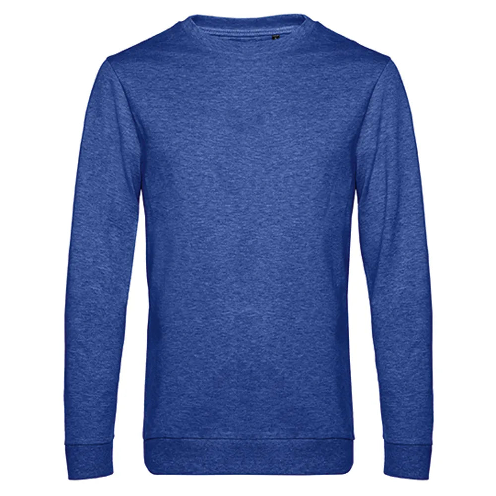 sweatshirt bc duurzaam katoen gerecycled polyester heather royal blue 24BCWU01W
