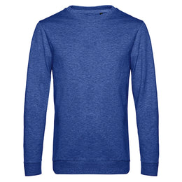 sweatshirt bc duurzaam katoen gerecycled polyester heather royal blue 24BCWU01W