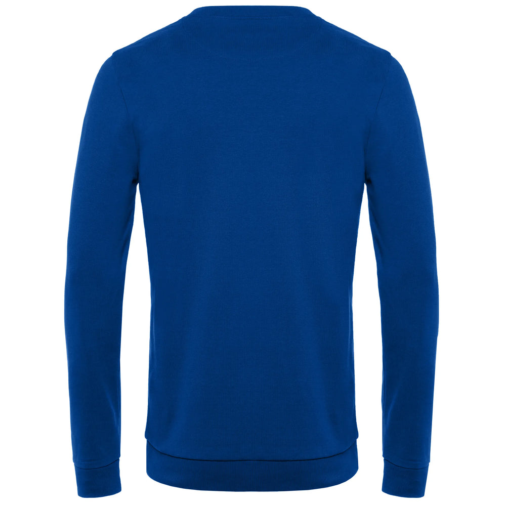sweatshirt bc duurzaam katoen gerecycled polyester royal blue achterkant 24BCWU01W   