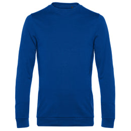 sweatshirt bc duurzaam katoen gerecycled polyester royal blue voorkant 24BCWU01W   