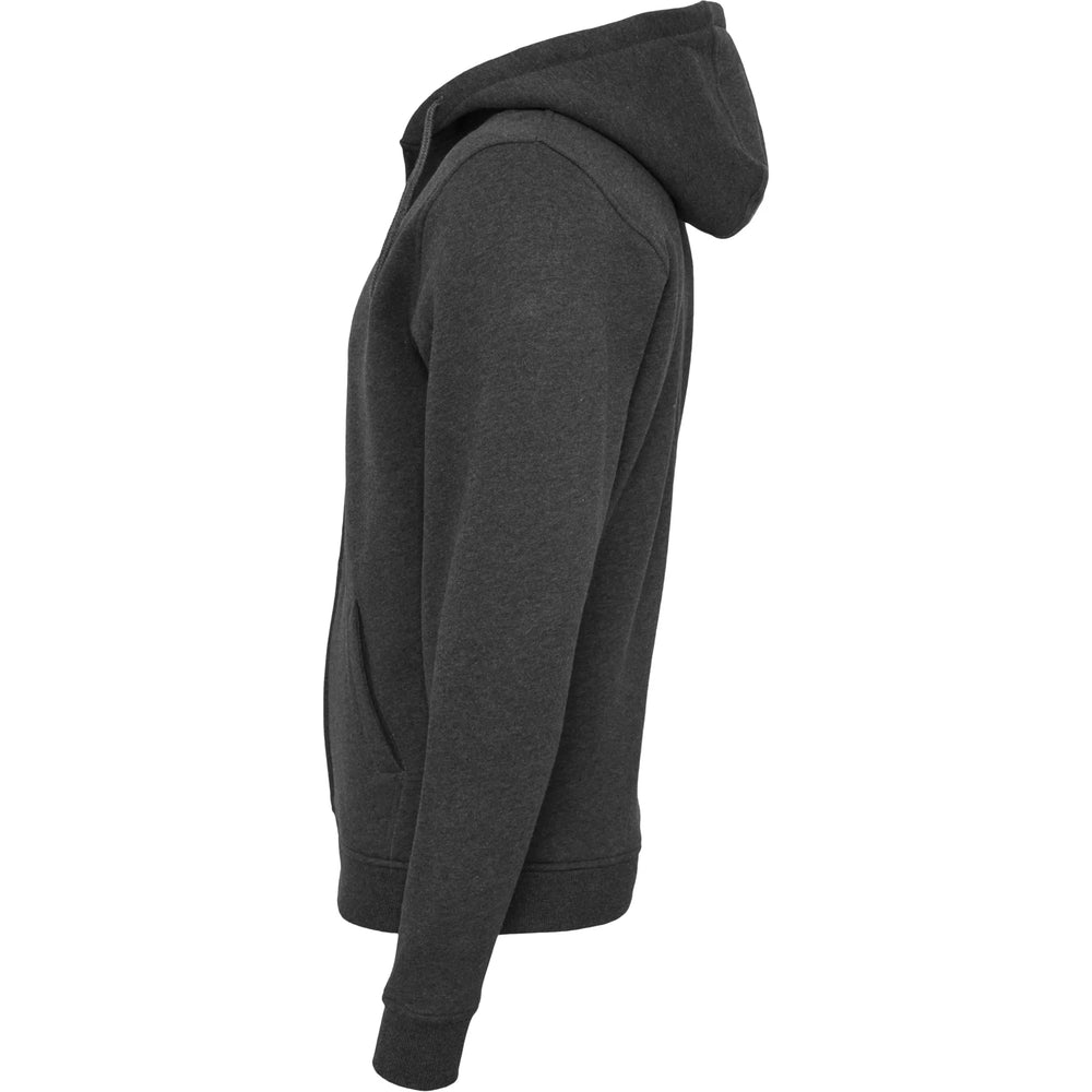 Build Your Brand vest met rits en capuchon - Charcoal Heather