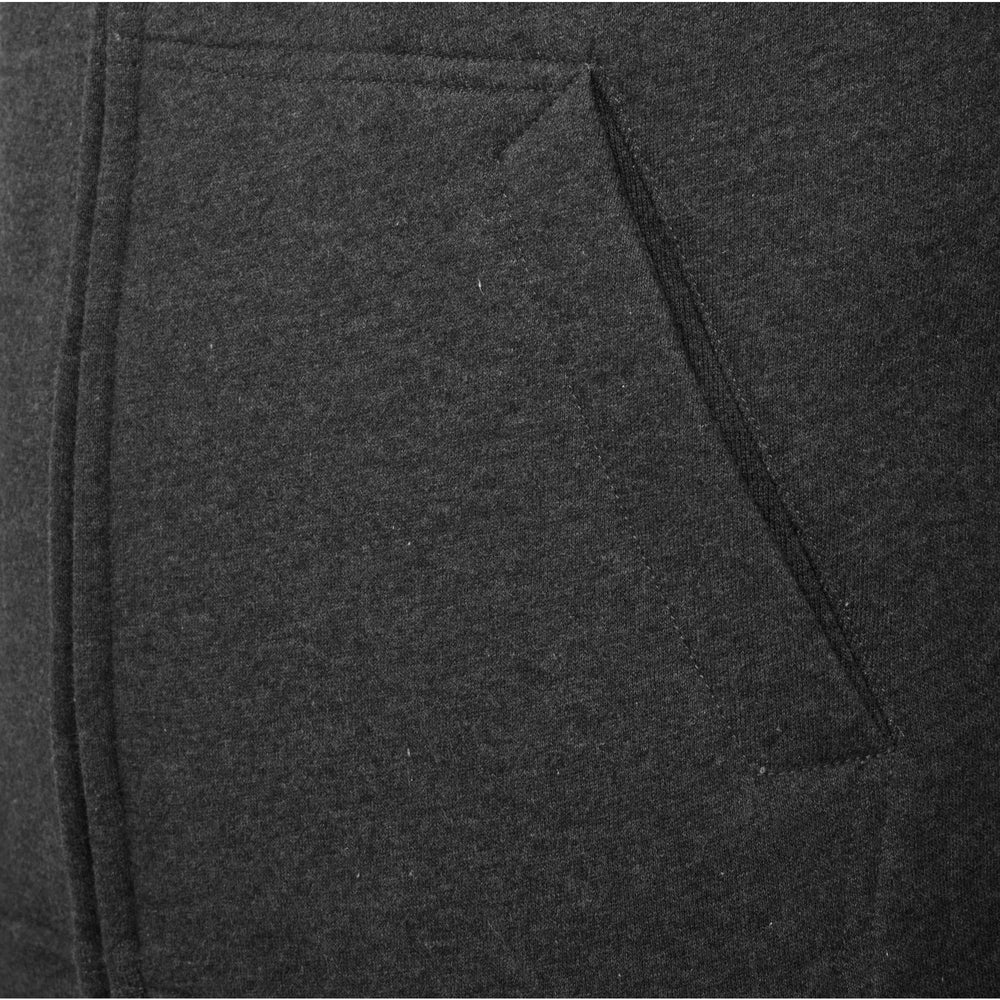 Build Your Brand vest met rits en capuchon - Charcoal Heather