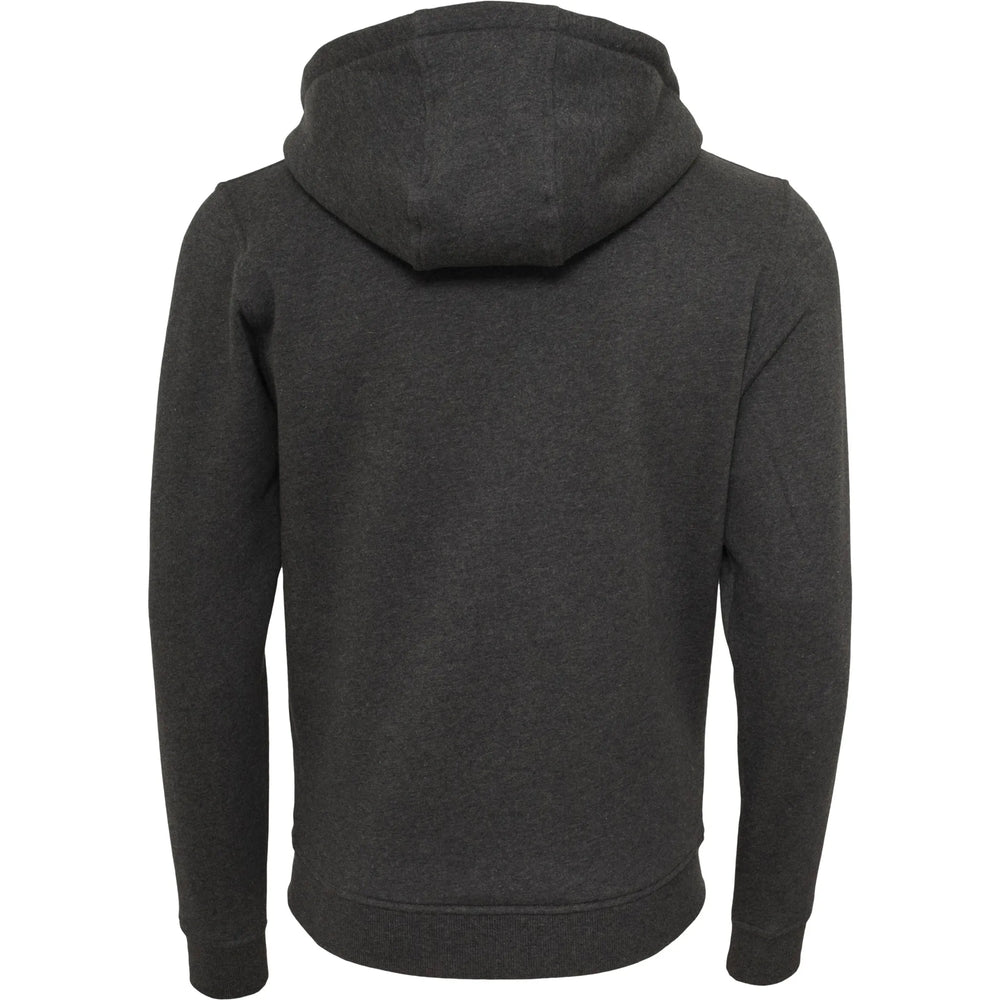 Build Your Brand vest met rits en capuchon - Charcoal Heather