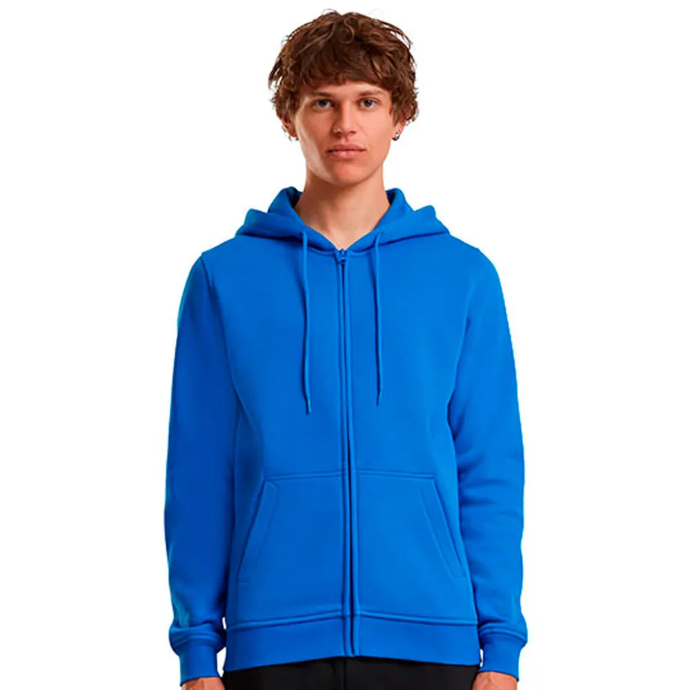 Build Your Brand vest met rits en capuchon - Royal Blue