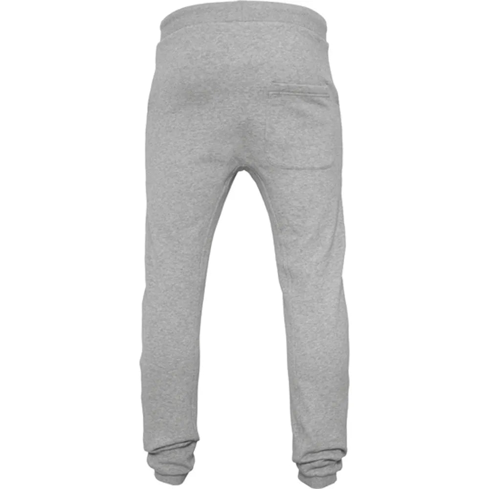 Joggingbroek slim fit van Build Your Brand grijs achterkant 24BY013